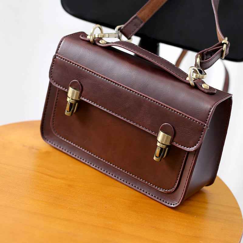Women's Japanese Style Bag - Chic Crazy Horse Design for Functionality - ArtOm_farm™ LEATHER