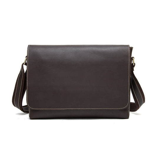 Mary Round Special Crazy Horse Leather Messenger Bag for Men - Retro Leather Watch Storage Box - ArtOm_farm™ LEATHER 