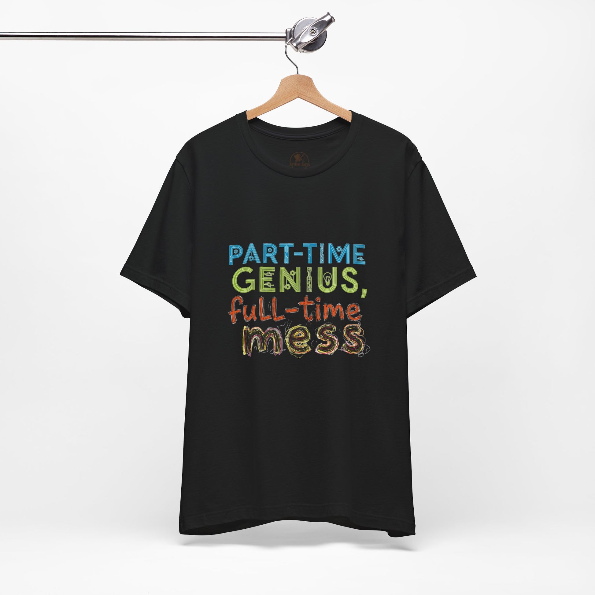 Part-Time Genius Tee - Unisex Funny T-Shirt for Casual Wear, Birthday Gift, Geeky Apparel, Humor Clothing - ArtOm_farm™ LEATHER