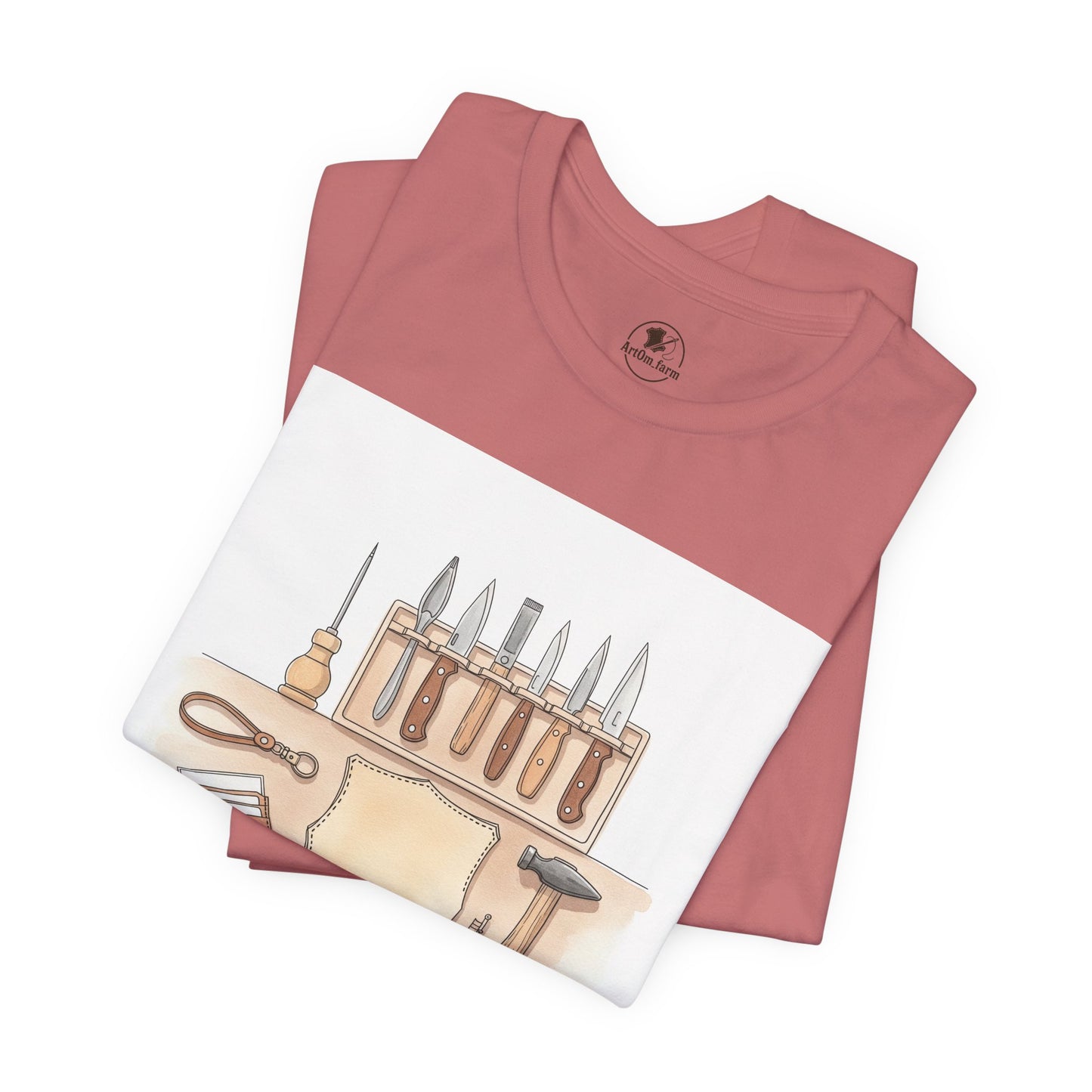 Craftsman Tools Shirt - Short Sleeve Tee for DIY Enthusiasts, Artisan Gift, Workshop Apparel, Perfect Father's Day Gift - ArtOm_farm™ LEATHER