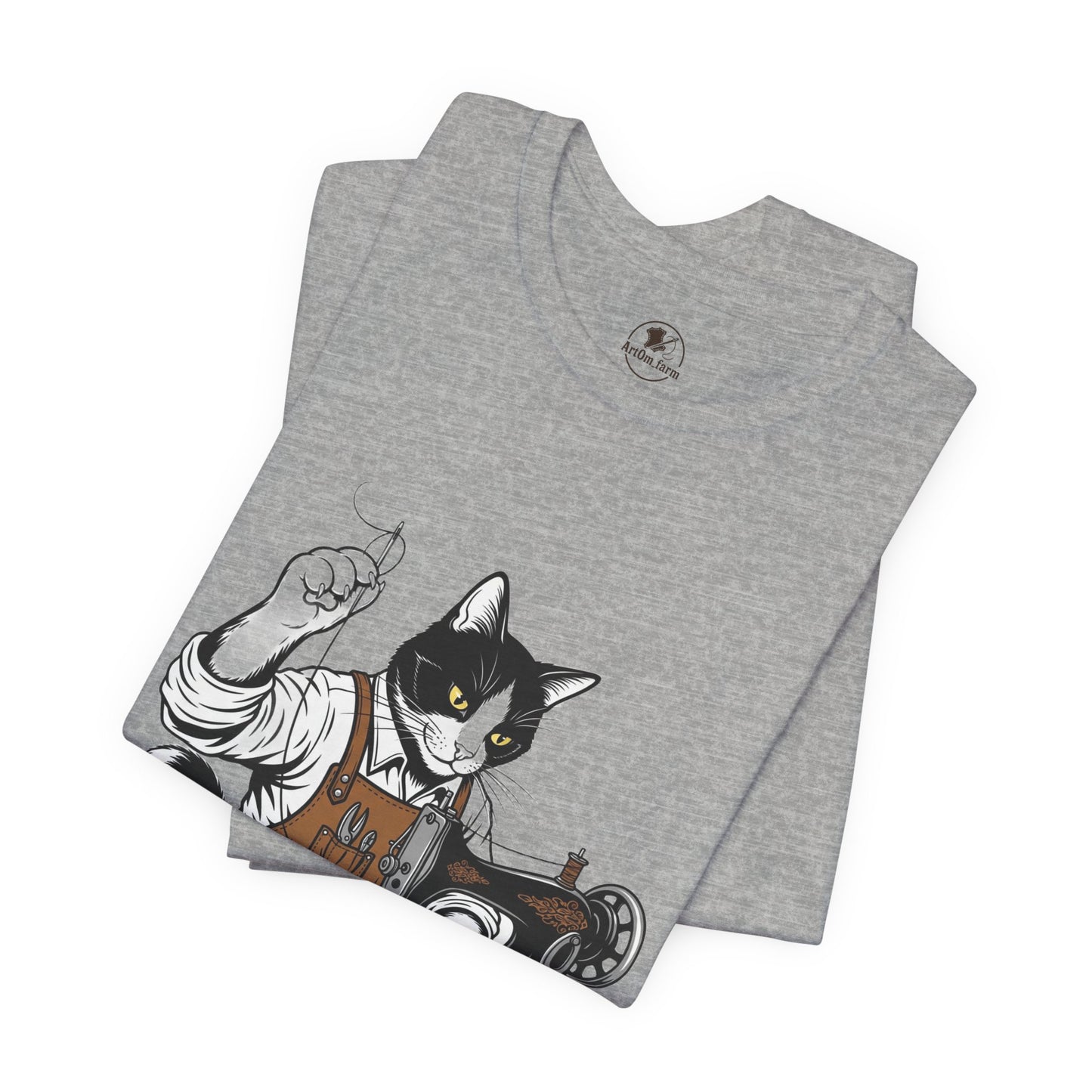 Crafty Cat Sewing Tee - Cute Cat Shirt for Crafters & Sewists, Perfect Gift for Cat Lovers