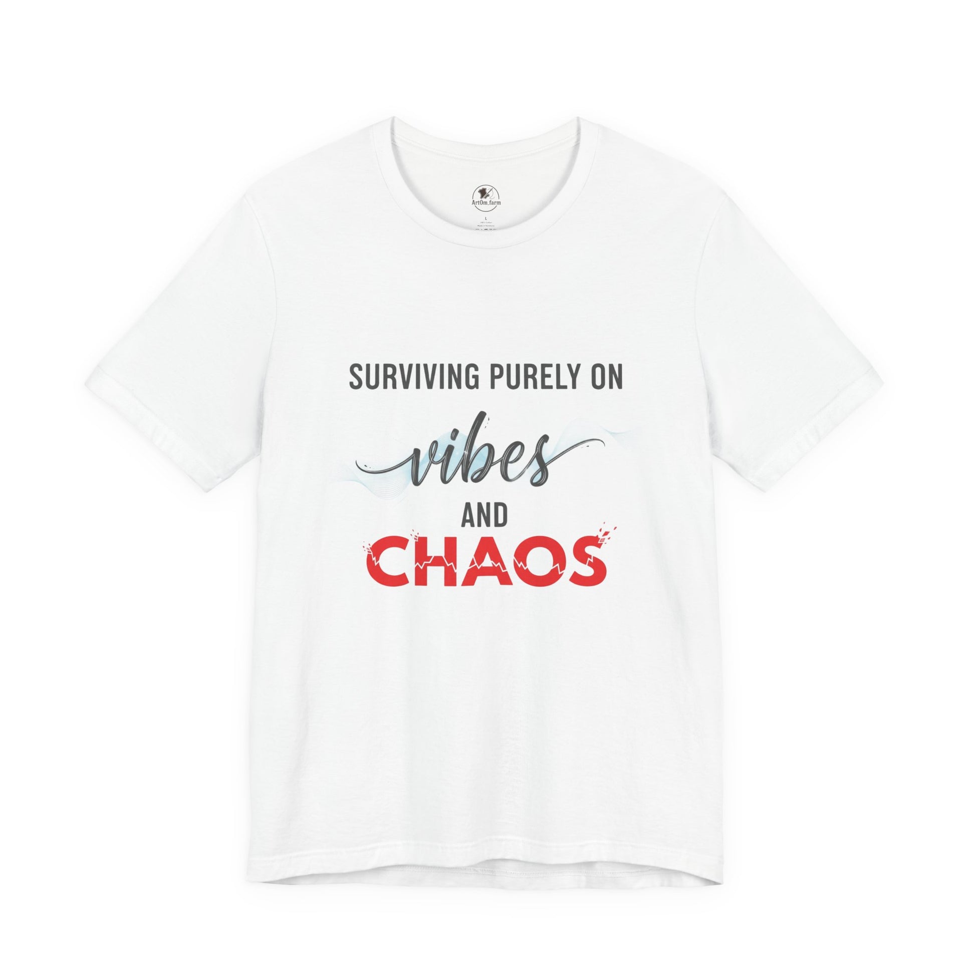 Vibes Chaos Tee - Unisex Jersey Short Sleeve Graphic T-Shirt for Casual Everyday Wear and Summer Essentials - ArtOm_farm™ LEATHER