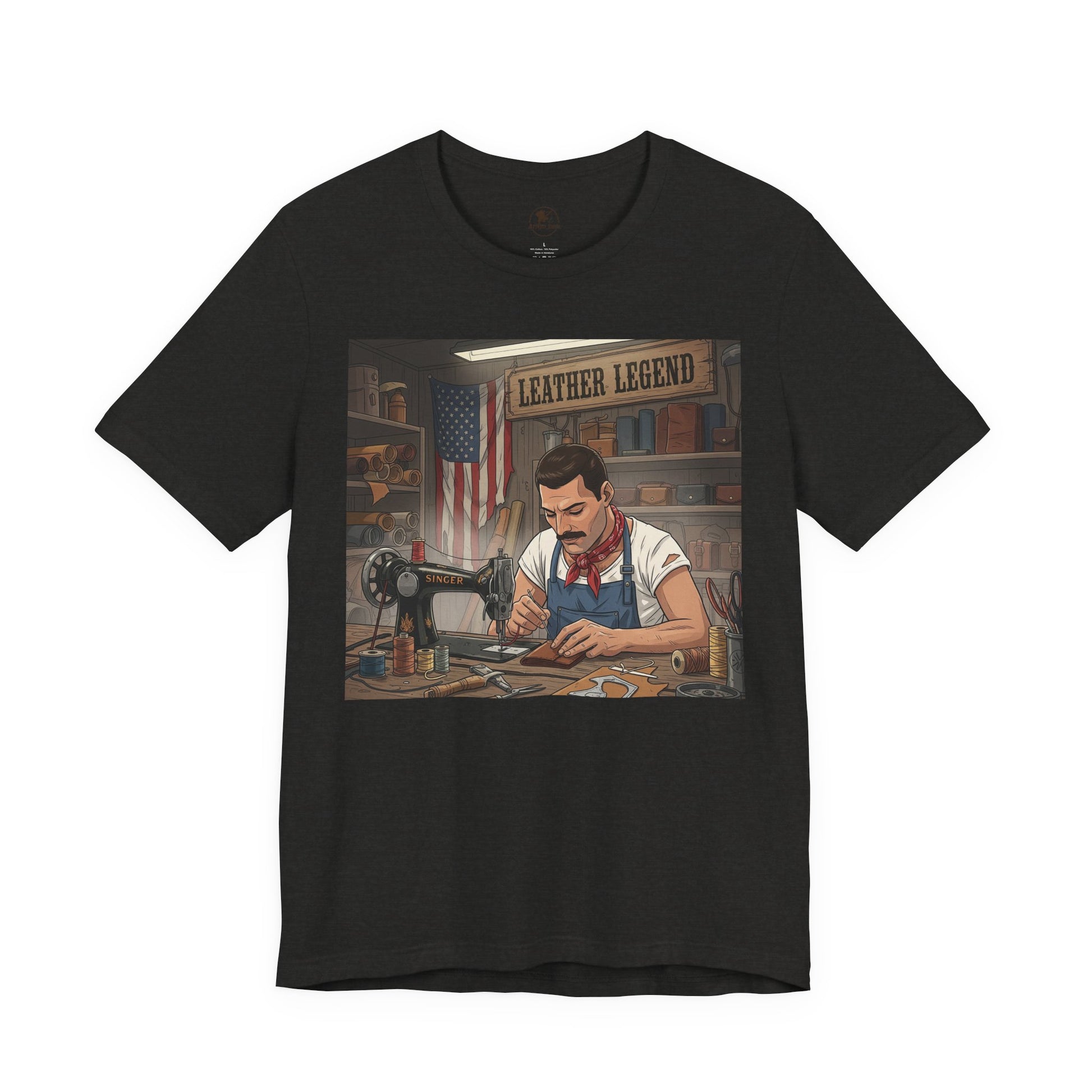 Leather Legend Graphic Tee - Artisan Vintage Style Shirt, Perfect Gift for Craftsmen and Father's Day - ArtOm_farm™ LEATHER 