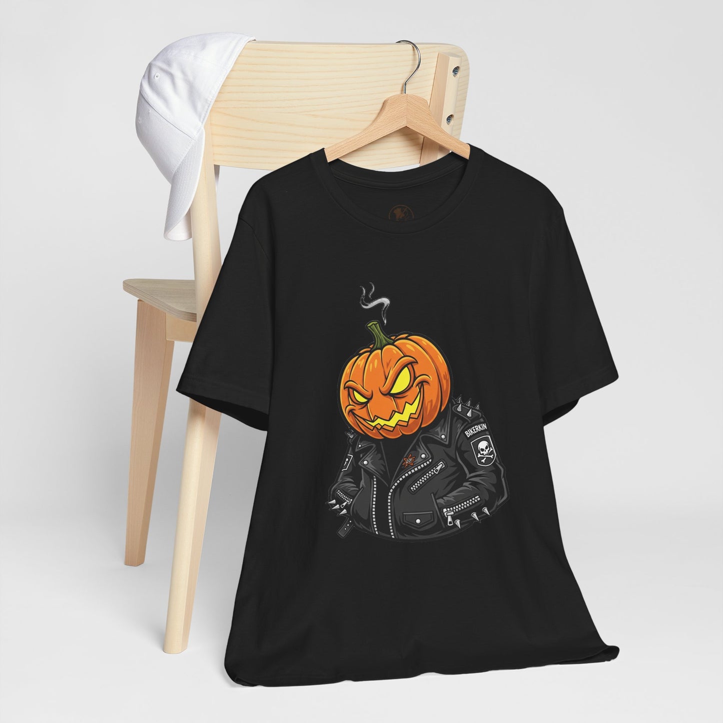 Pumpkin Punk T-Shirt - Edgy Halloween Graphic Tee for Unisex Style at Autumn Parties