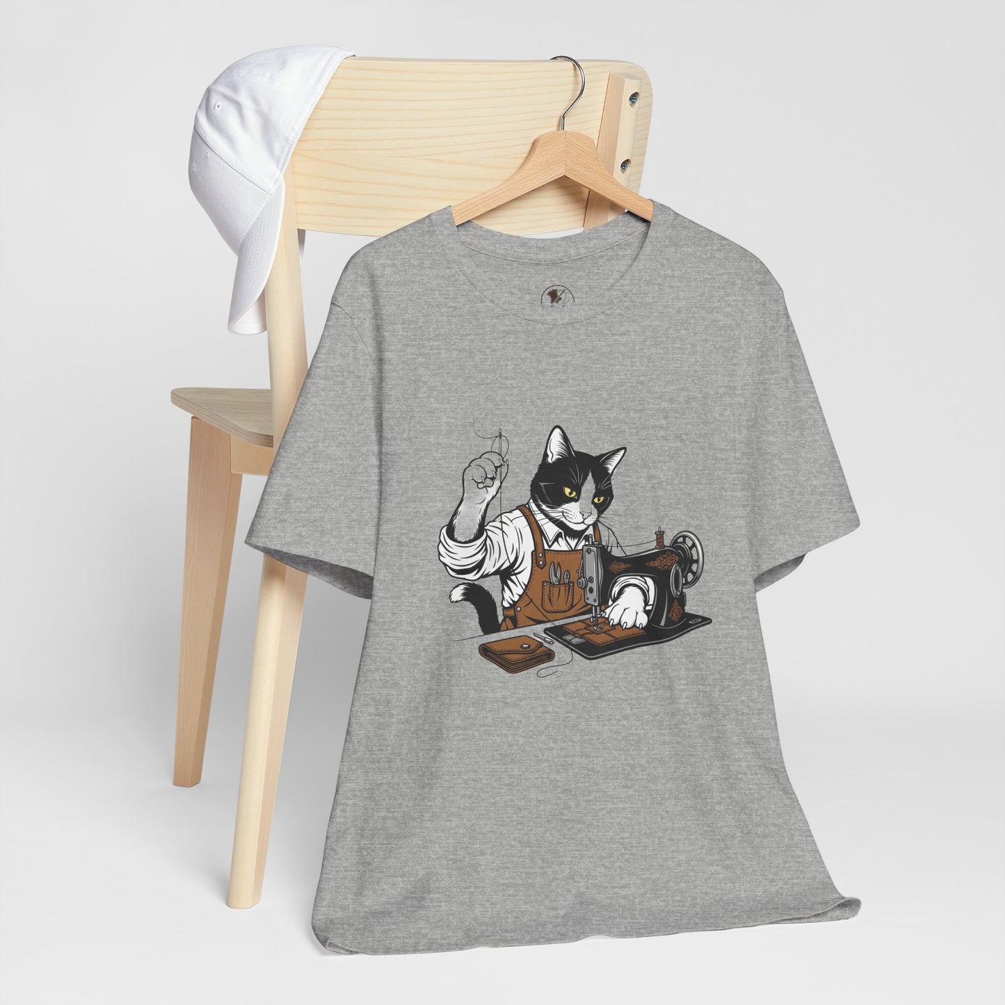 Crafty Cat Sewing Tee - Cute Cat Shirt for Crafters & Sewists, Perfect Gift for Cat Lovers