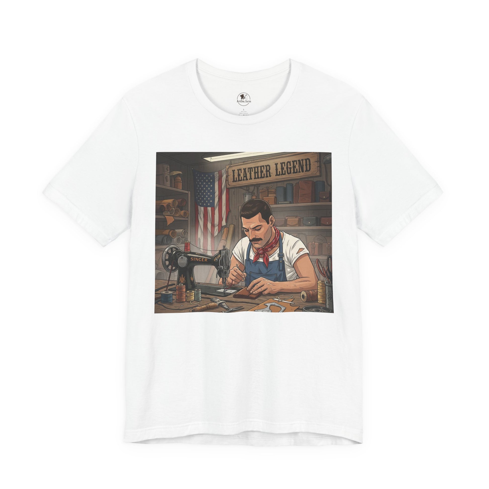 Leather Legend Graphic Tee - Artisan Vintage Style Shirt, Perfect Gift for Craftsmen and Father's Day - ArtOm_farm™ LEATHER
