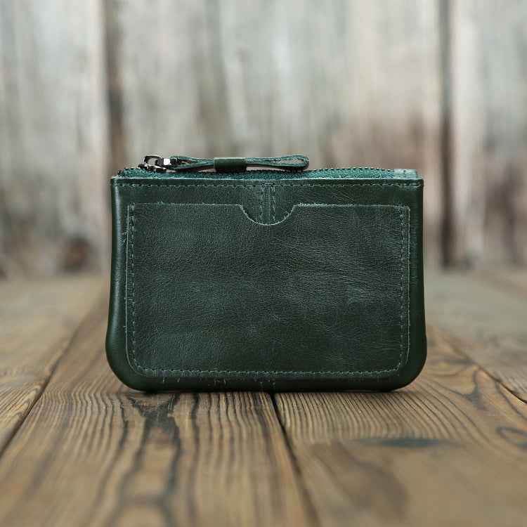 Men's Retro Leather Coin Purse in Crazy Horse Leather