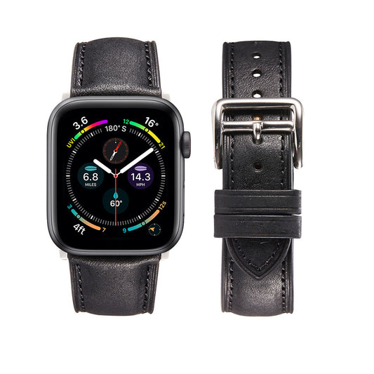 Italian Vintage Leather Watch with Frosted Leather Strap - ArtOm_farm™ LEATHER 