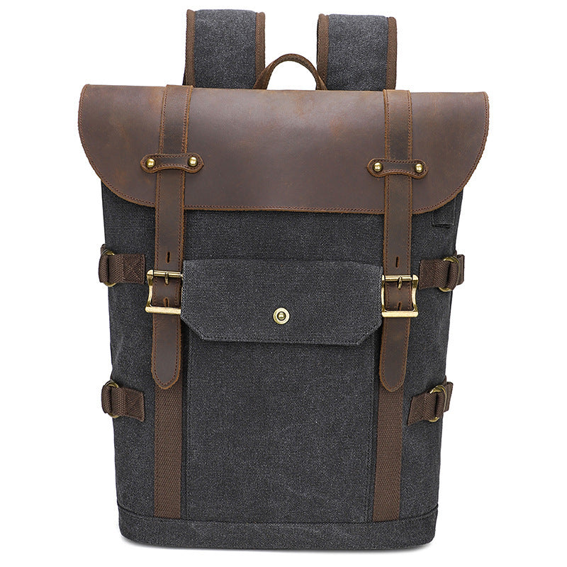 European American Leather Backpack - Crazy Horse Leather Design - ArtOm_farm™ LEATHER 