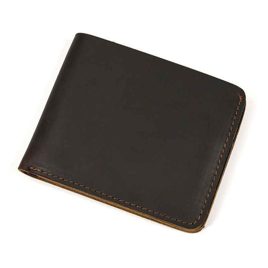 Men's Crazy Horse Leather Short Wallet "Retro"