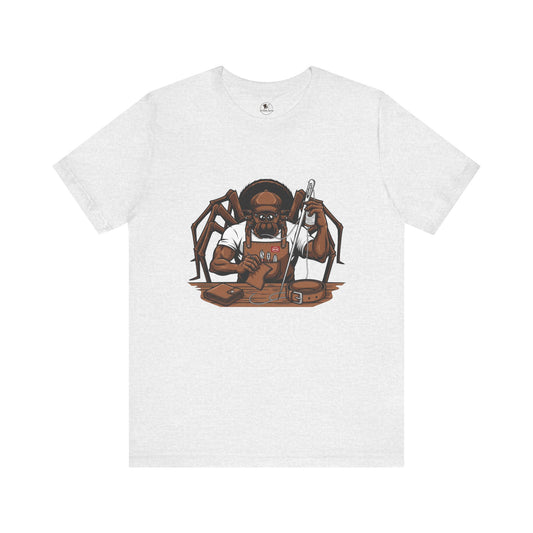 Spider-Man Graphic Tee for Unisex, Fun Short Sleeve Jersey Top, Perfect Gift for Comic Lovers, Casual Wear, Halloween Costume Essential - ArtOm_farm™ LEATHER