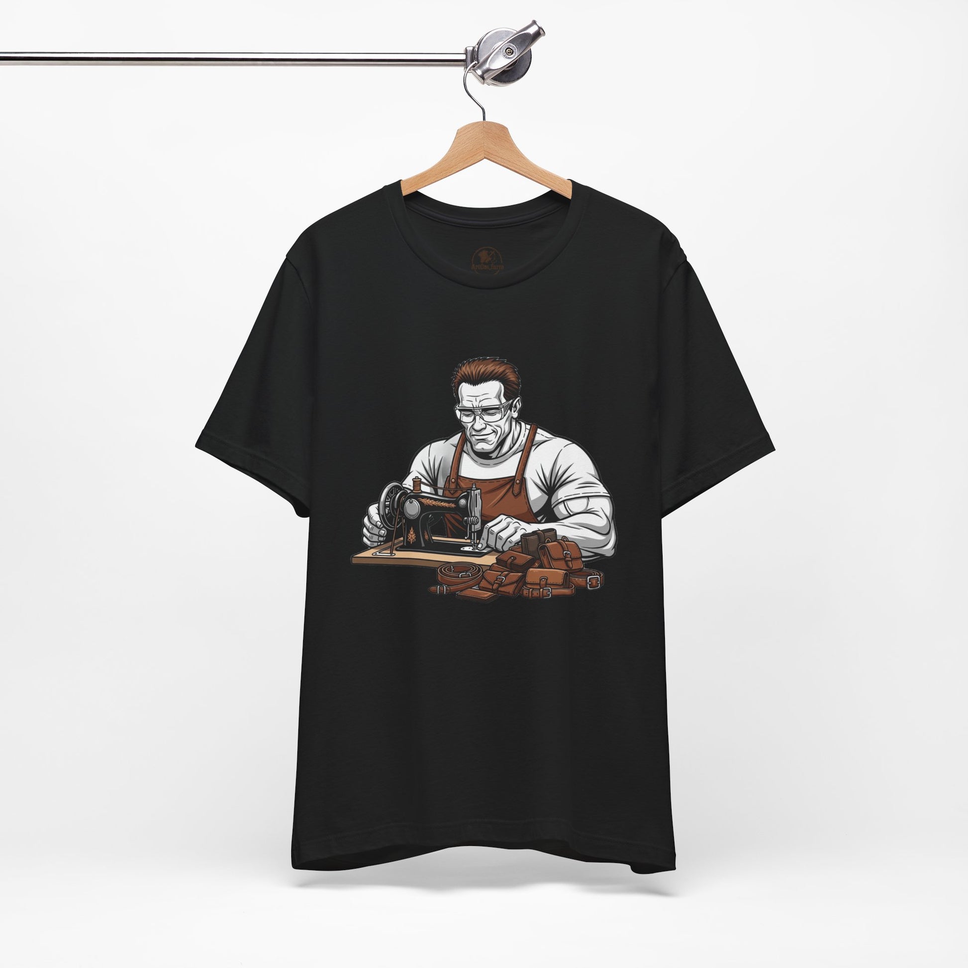 Crafty Masculine Tee - Unique Humor Shirt for Father's Day, Unisex Graphic Tee, Artisan Style Apparel - ArtOm_farm™ LEATHER 