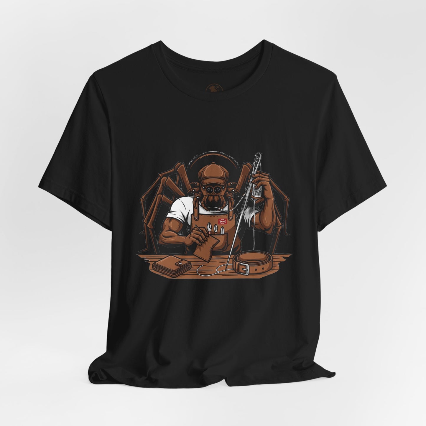 Spider-Man Graphic Tee for Unisex, Fun Short Sleeve Jersey Top, Perfect Gift for Comic Lovers, Casual Wear, Halloween Costume Essential - ArtOm_farm™ LEATHER 