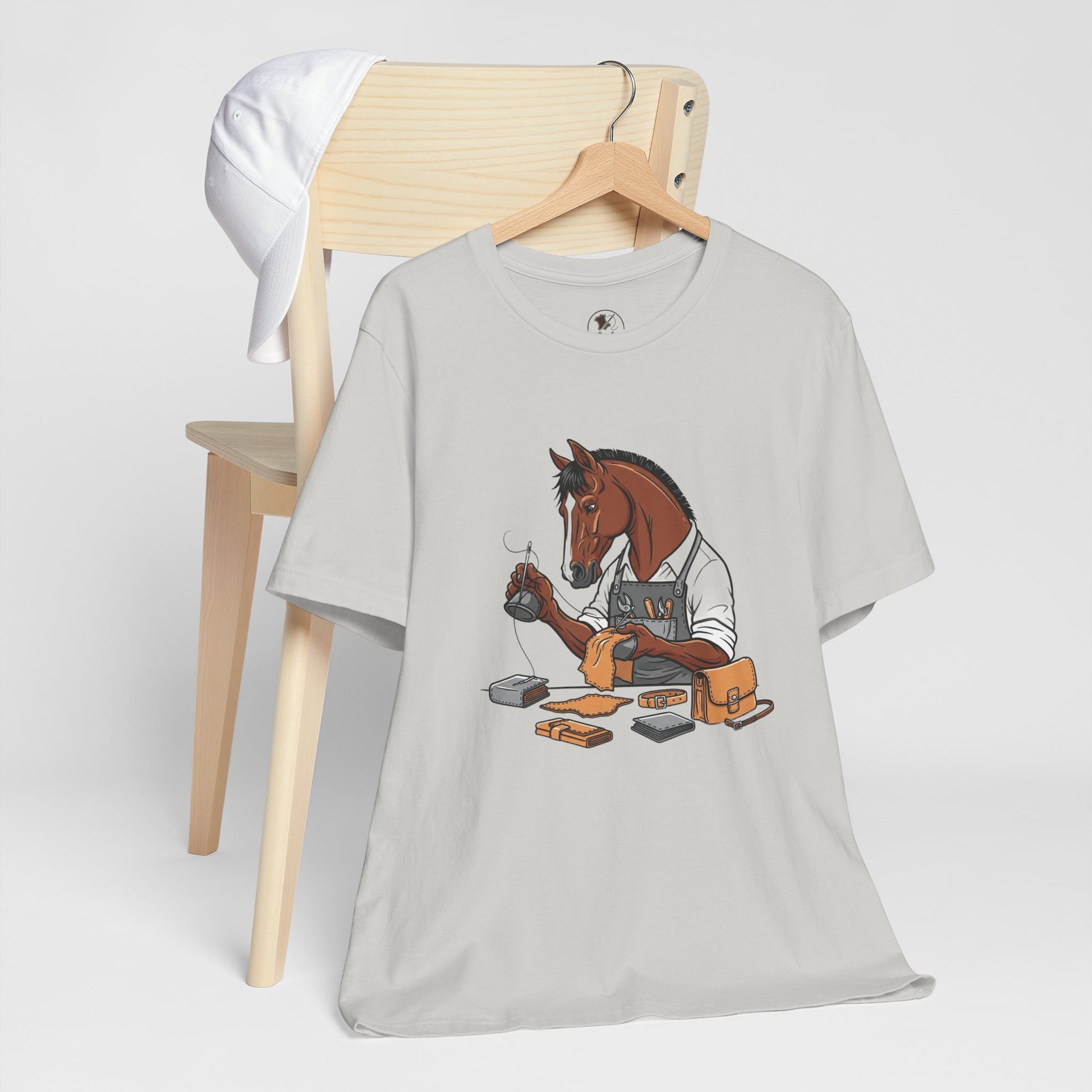 Equestrian Unisex Tee - Funny Horse Shirt for Animal Enthusiasts, Perfect Gift for Horse Lovers - ArtOm_farm™ LEATHER 