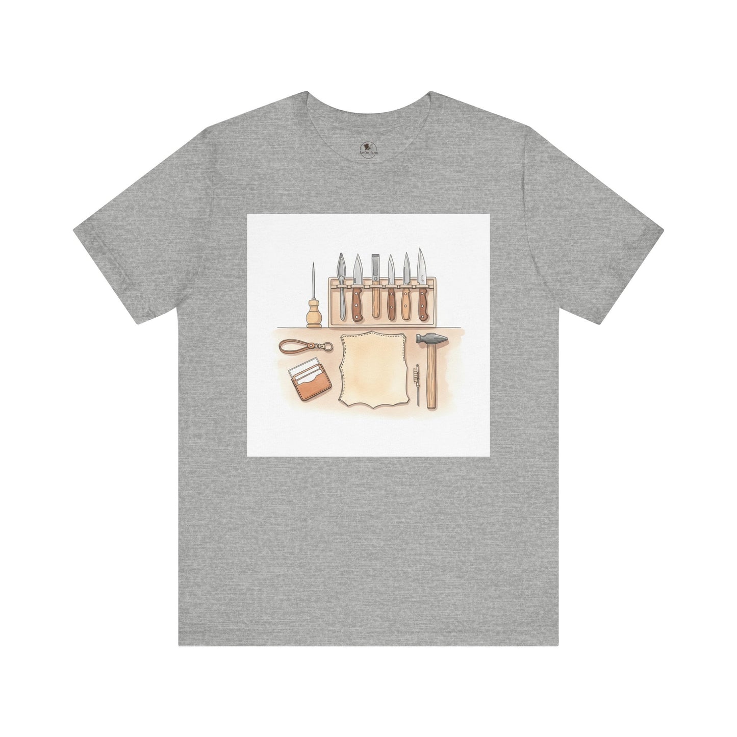 Craftsman Tools Shirt - Short Sleeve Tee for DIY Enthusiasts, Artisan Gift, Workshop Apparel, Perfect Father's Day Gift - ArtOm_farm™ LEATHER