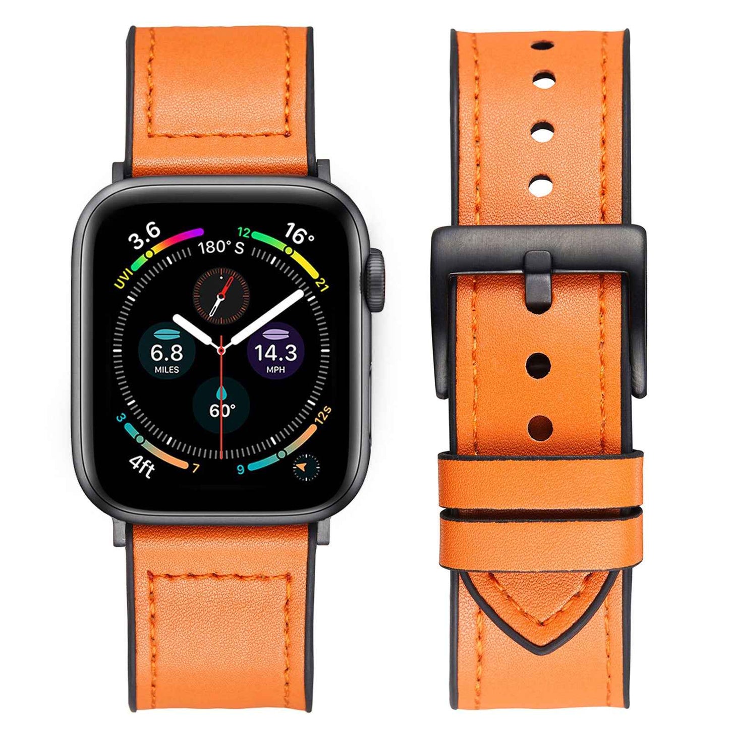 Silicone Leather Watch Strap - Crazy Horse Retro Thin Design Patch
