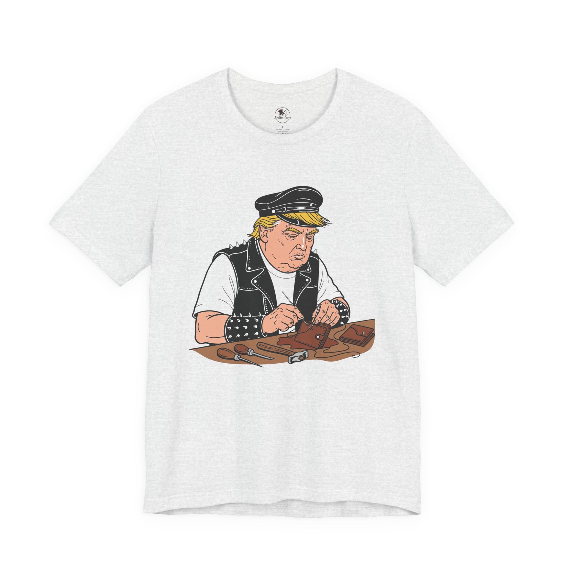 Funny Graphic Tee - Unisex Humorous Shirt for Casual Wear and Unique Gift for Him - ArtOm_farm™ LEATHER