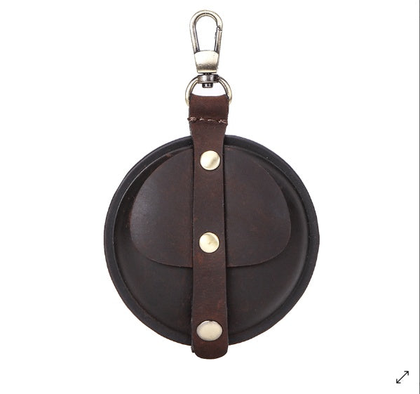 Retro Cowhide Coin Purse - Multifunctional Crazy Horse Design - ArtOm_farm™ LEATHER