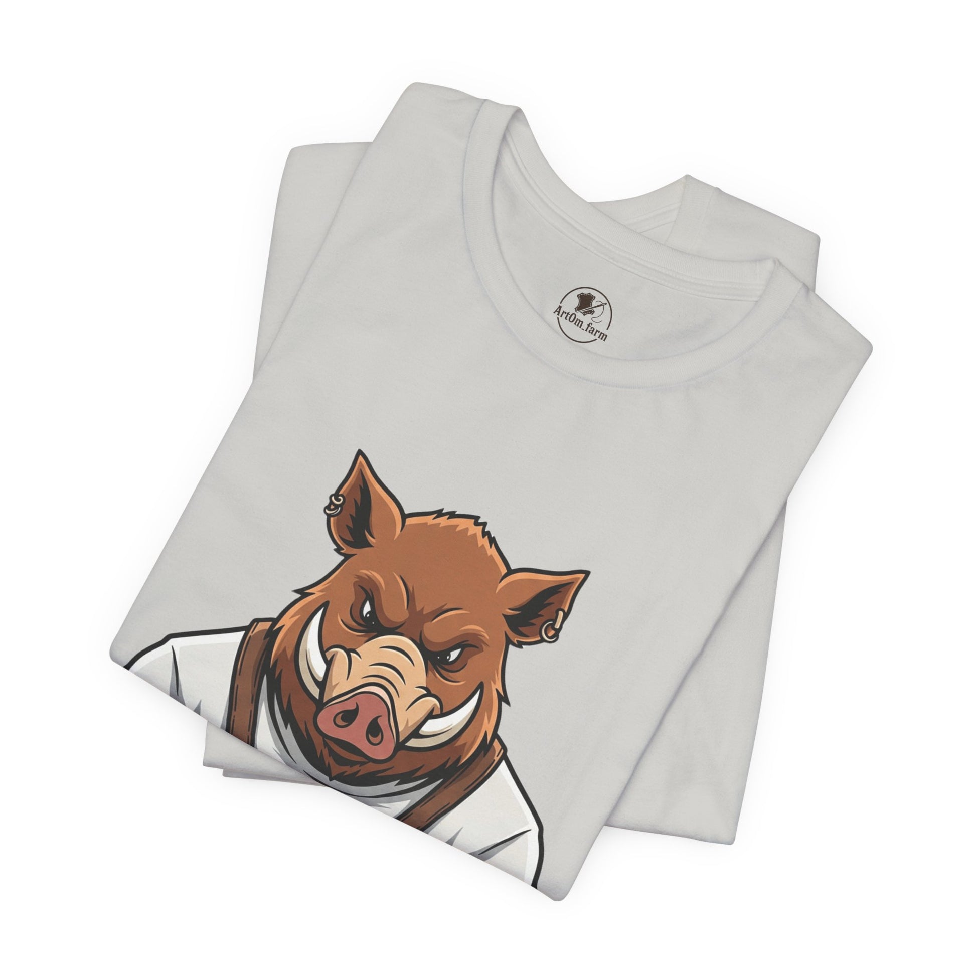 Crafty Pig Graphic Shirt - Fun Unisex Tee for Animal Lovers, Casual Birthday Apparel, and Funny Gift - ArtOm_farm™ LEATHER 
