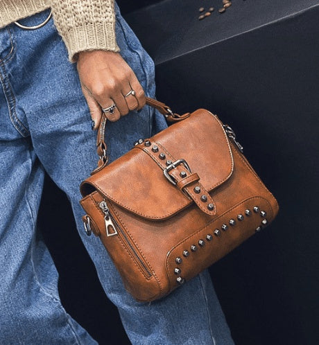 Women Vintage Leather Handbags - Chic Crossbody Design - ArtOm_farm™ LEATHER 