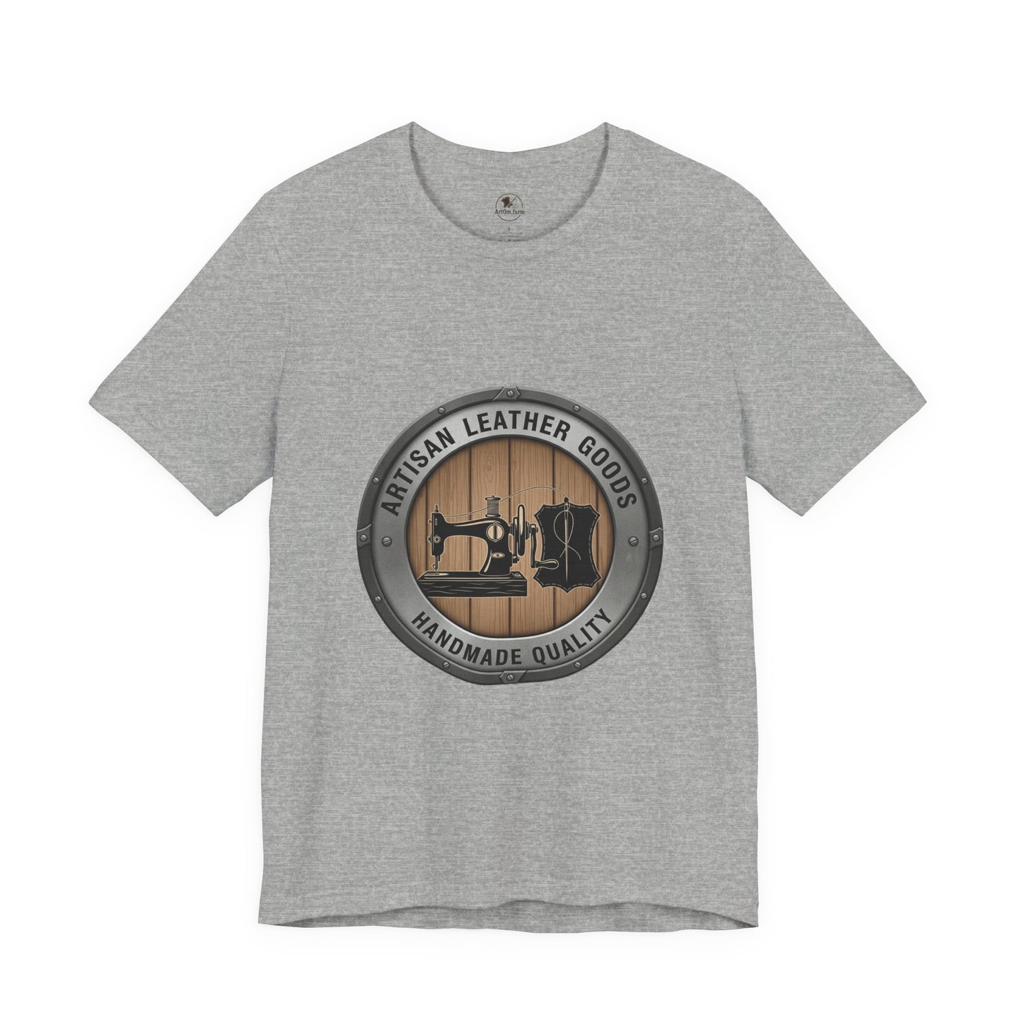 Artisan Leather Goods T-Shirt for Casual Wear, Handmade Quality Tee - Perfect Gift for Crafters and Father's Day - ArtOm_farm™ LEATHER