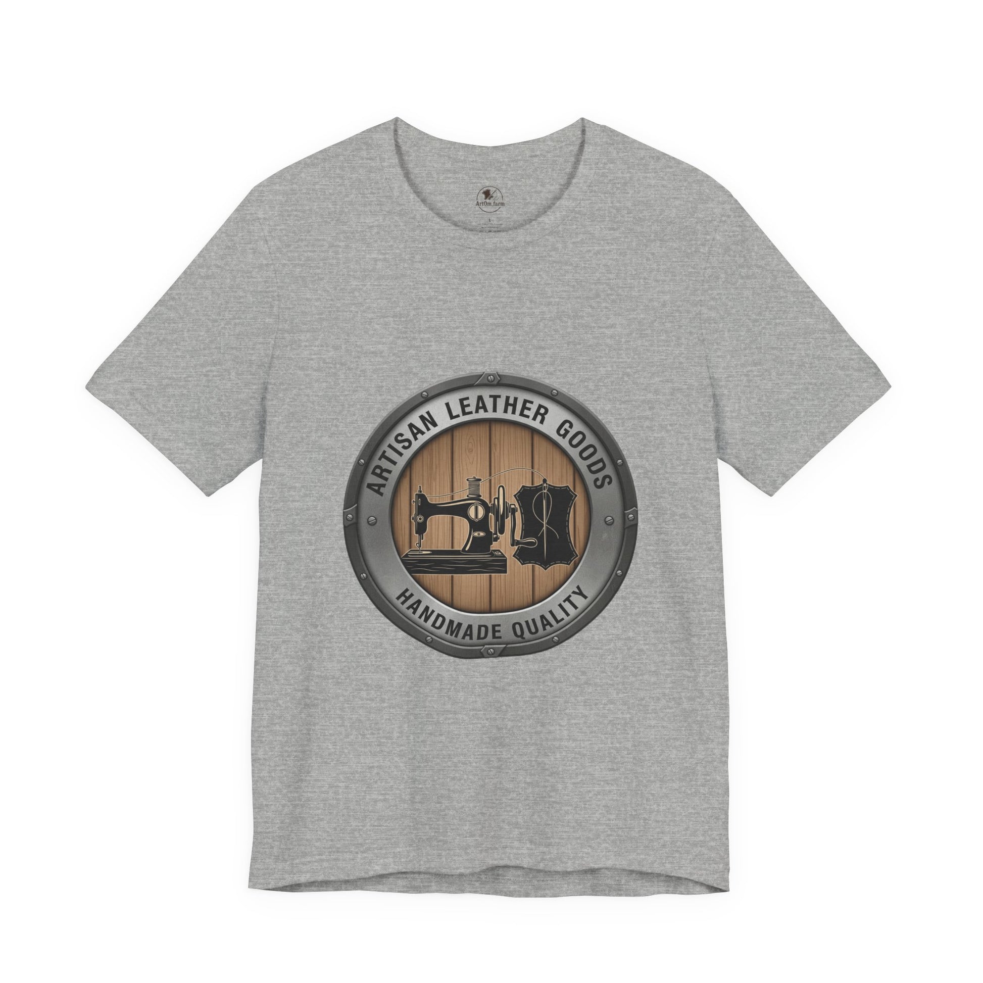 Artisan Leather Goods T-Shirt for Casual Wear, Handmade Quality Tee - Perfect Gift for Crafters and Father's Day - ArtOm_farm™ LEATHER