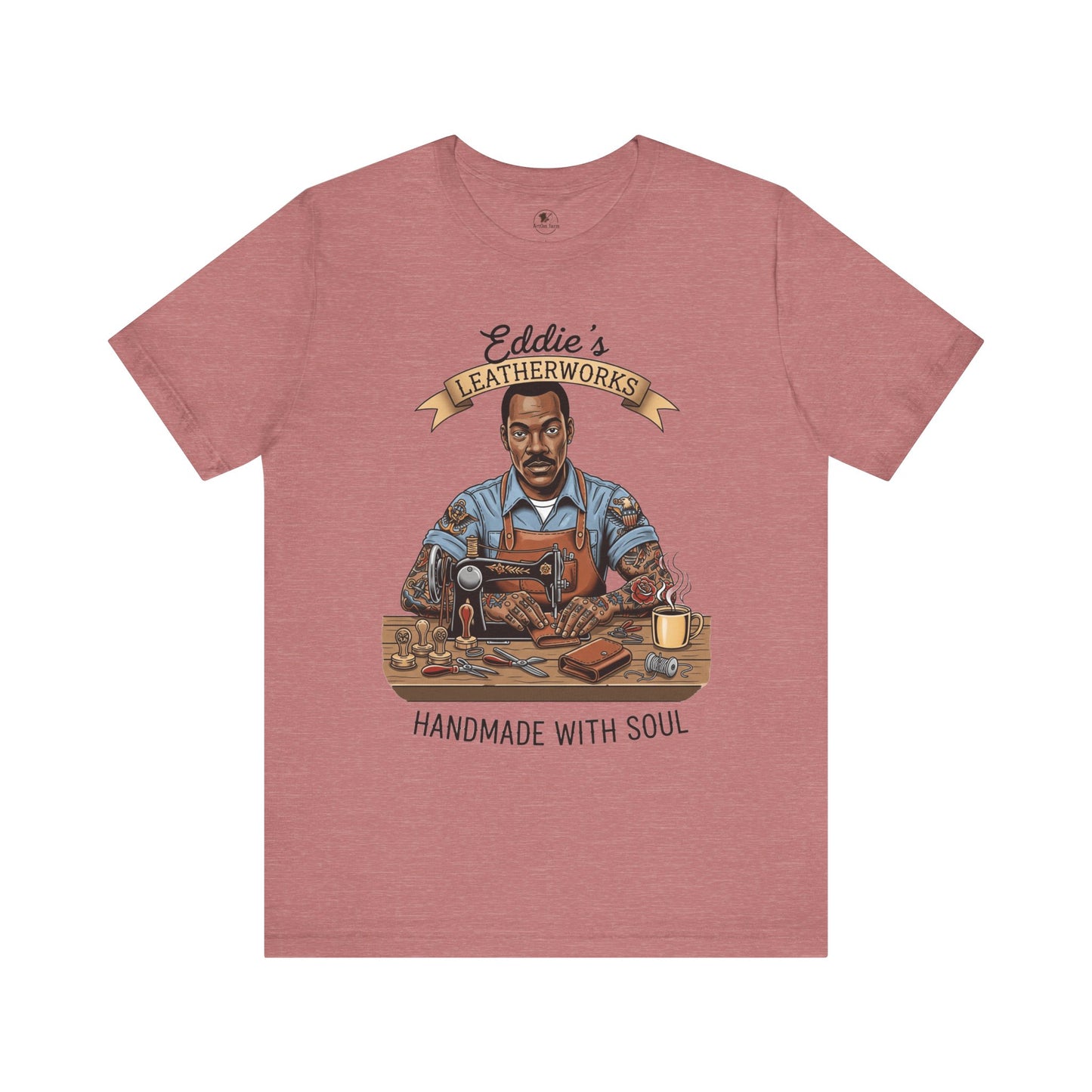 Handcrafted Leatherwork Tee for Craftsmen and DIY Enthusiasts, Perfect Artisan Shirt Gift for Dad on Father's Day - ArtOm_farm™ LEATHER