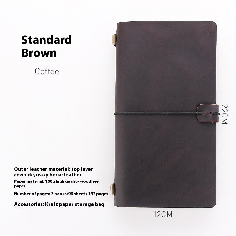 Crazy Horse Leather Notebook - High-Grade Business Diary - ArtOm_farm™ LEATHER 