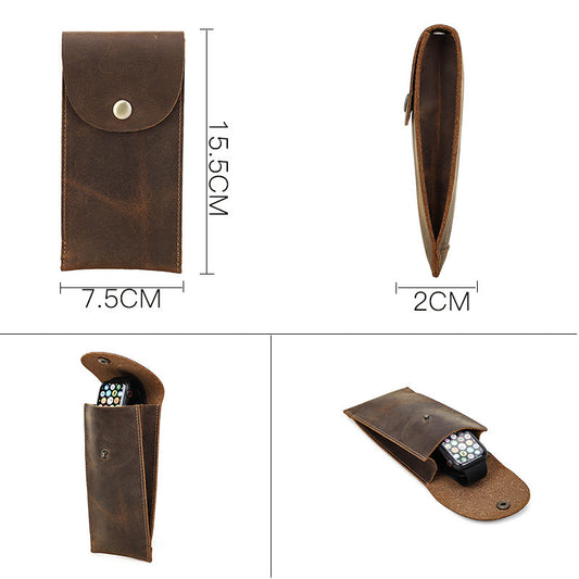 Applicable Apple Watch Leather Cover - Crazy Horse Leather Watch Protector - ArtOm_farm™ LEATHER