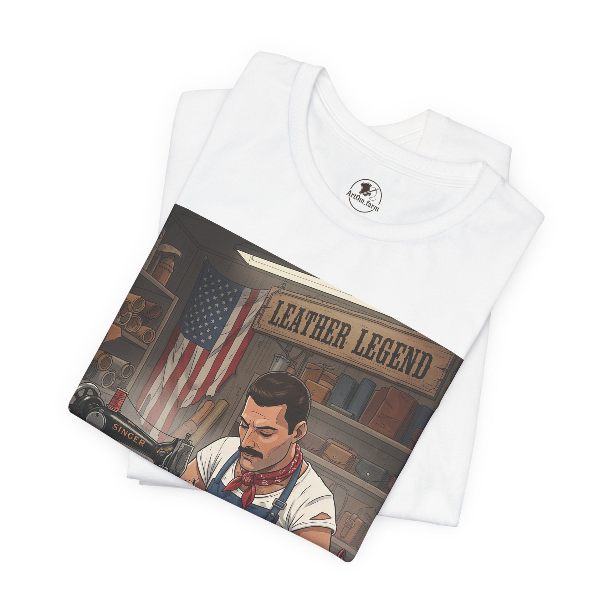Leather Legend Graphic Tee - Artisan Vintage Style Shirt, Perfect Gift for Craftsmen and Father's Day - ArtOm_farm™ LEATHER