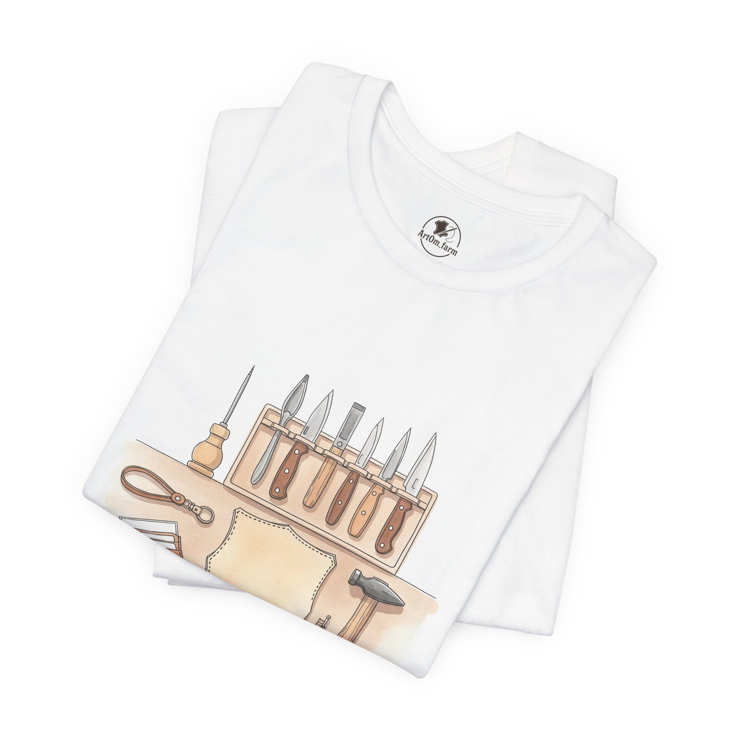 Craftsman Tools Shirt - Short Sleeve Tee for DIY Enthusiasts, Artisan Gift, Workshop Apparel, Perfect Father's Day Gift - ArtOm_farm™ LEATHER