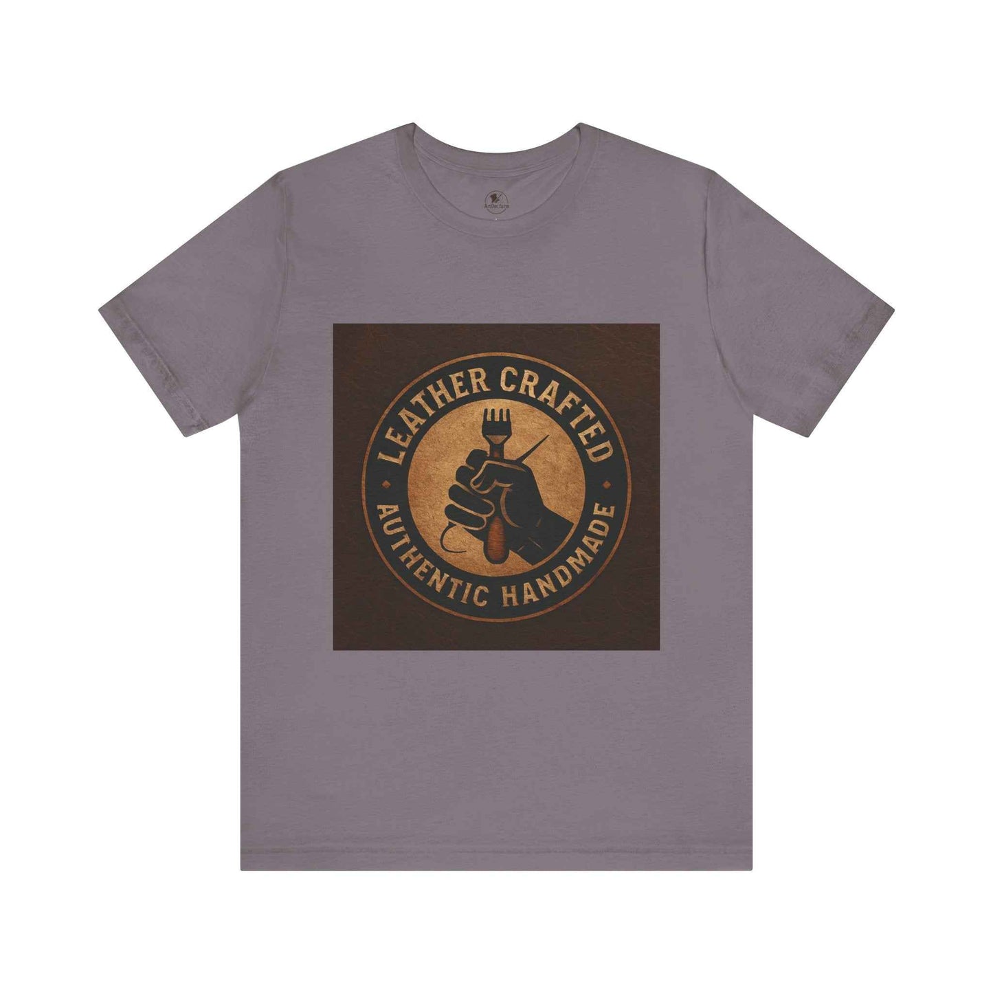 Leather Crafted Unisex Tee - Authentic Handmade Shirt for Casual Wear and Unique Artisan Gift
