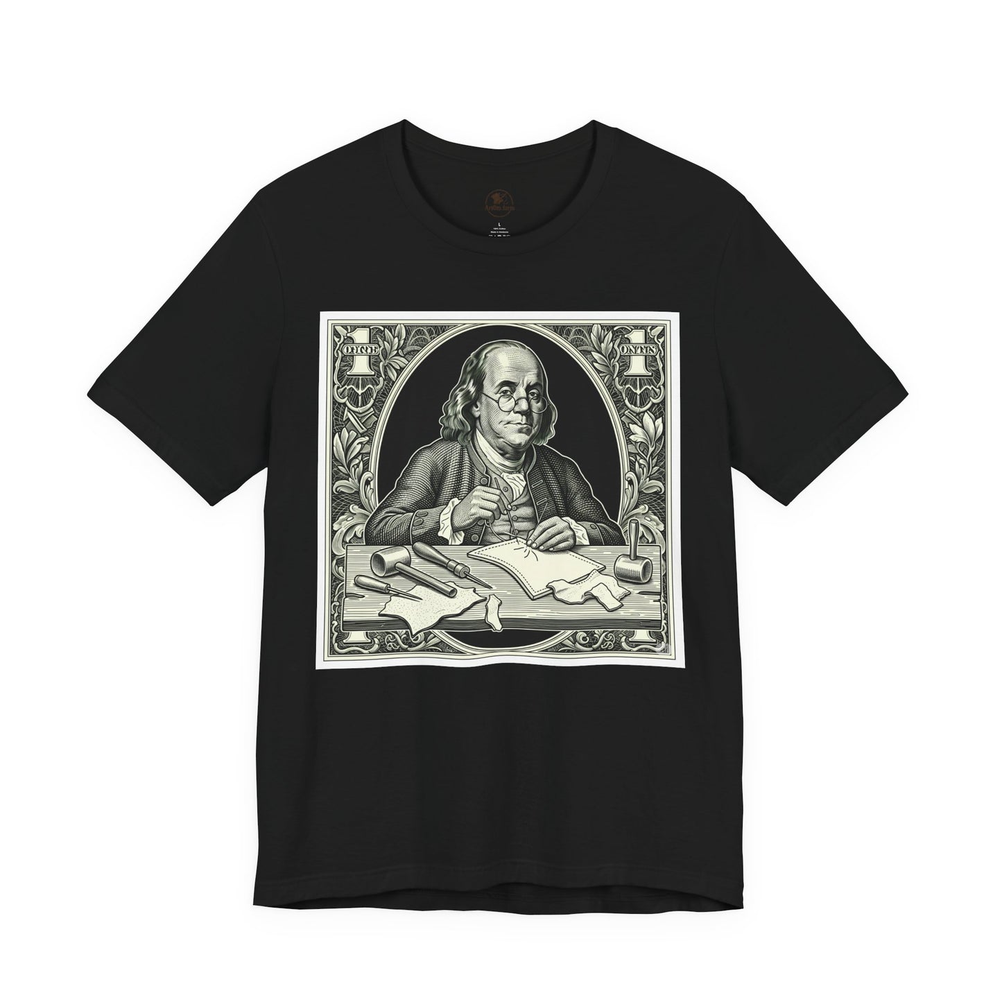 Benjamin Franklin Vintage Tee - Unisex Short Sleeve Shirt Perfect for History Lovers and Unique Teacher Gifts - ArtOm_farm™ LEATHER 