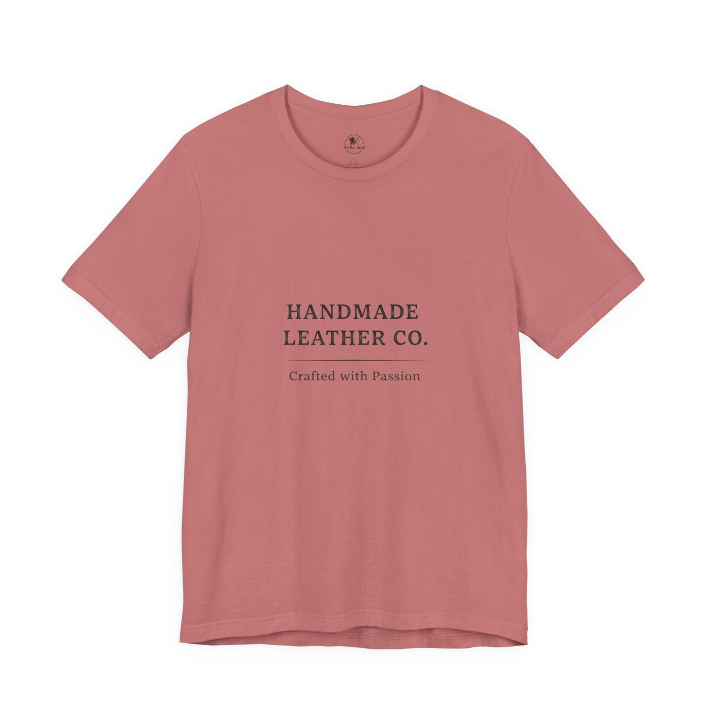 Handmade Leather Co. Tee - Unisex Casual Fashion Shirt for Everyday Wear, Stylish Comfort Gift for Leather Lovers - ArtOm_farm™ LEATHER 