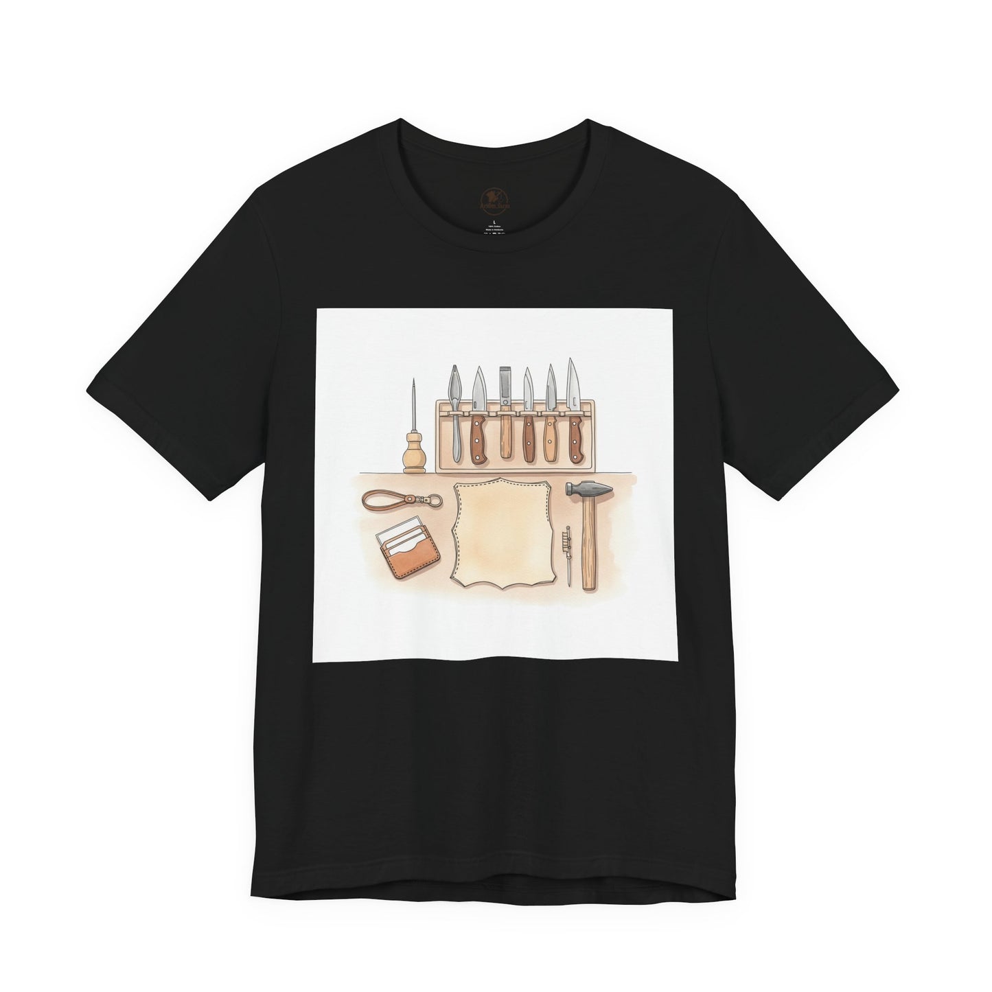 Craftsman Tools Shirt - Short Sleeve Tee for DIY Enthusiasts, Artisan Gift, Workshop Apparel, Perfect Father's Day Gift - ArtOm_farm™ LEATHER