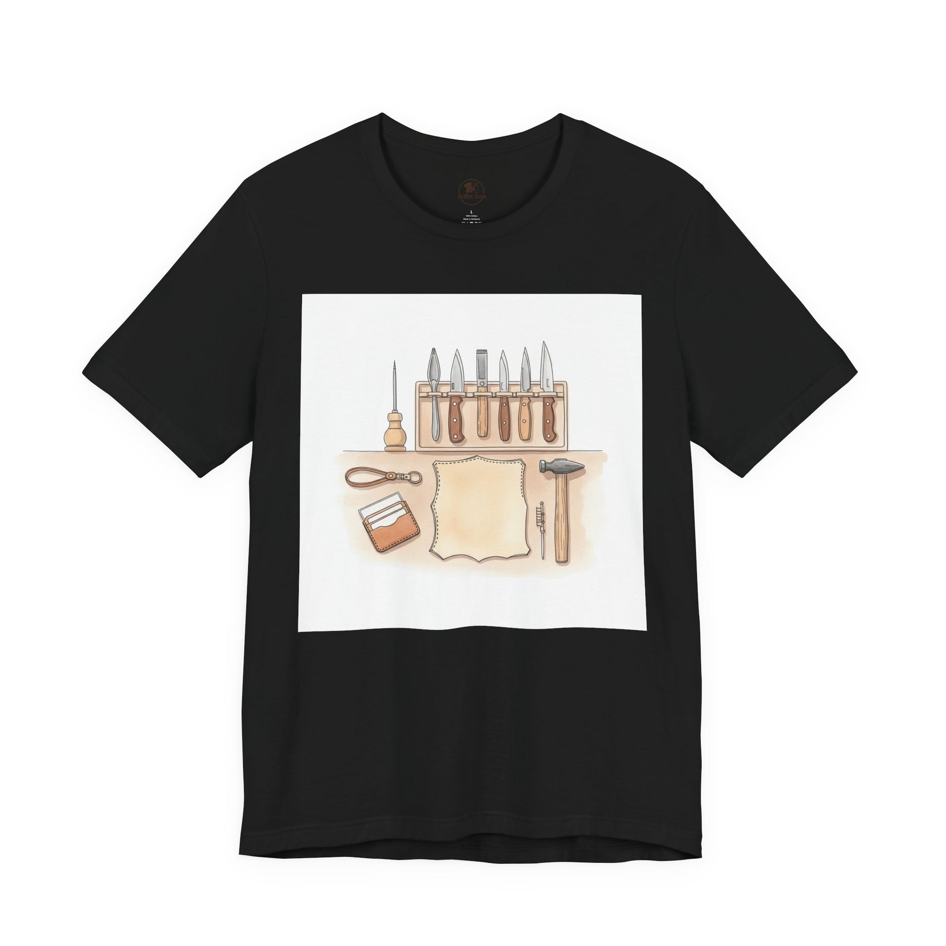 Craftsman Tools Shirt - Short Sleeve Tee for DIY Enthusiasts, Artisan Gift, Workshop Apparel, Perfect Father's Day Gift - ArtOm_farm™ LEATHER