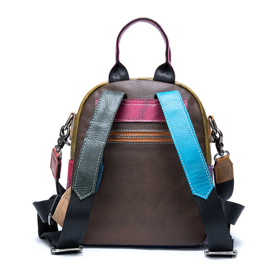 Vintage Leather Backpack - Timeless Style and Durability - ArtOm_farm™ LEATHER 