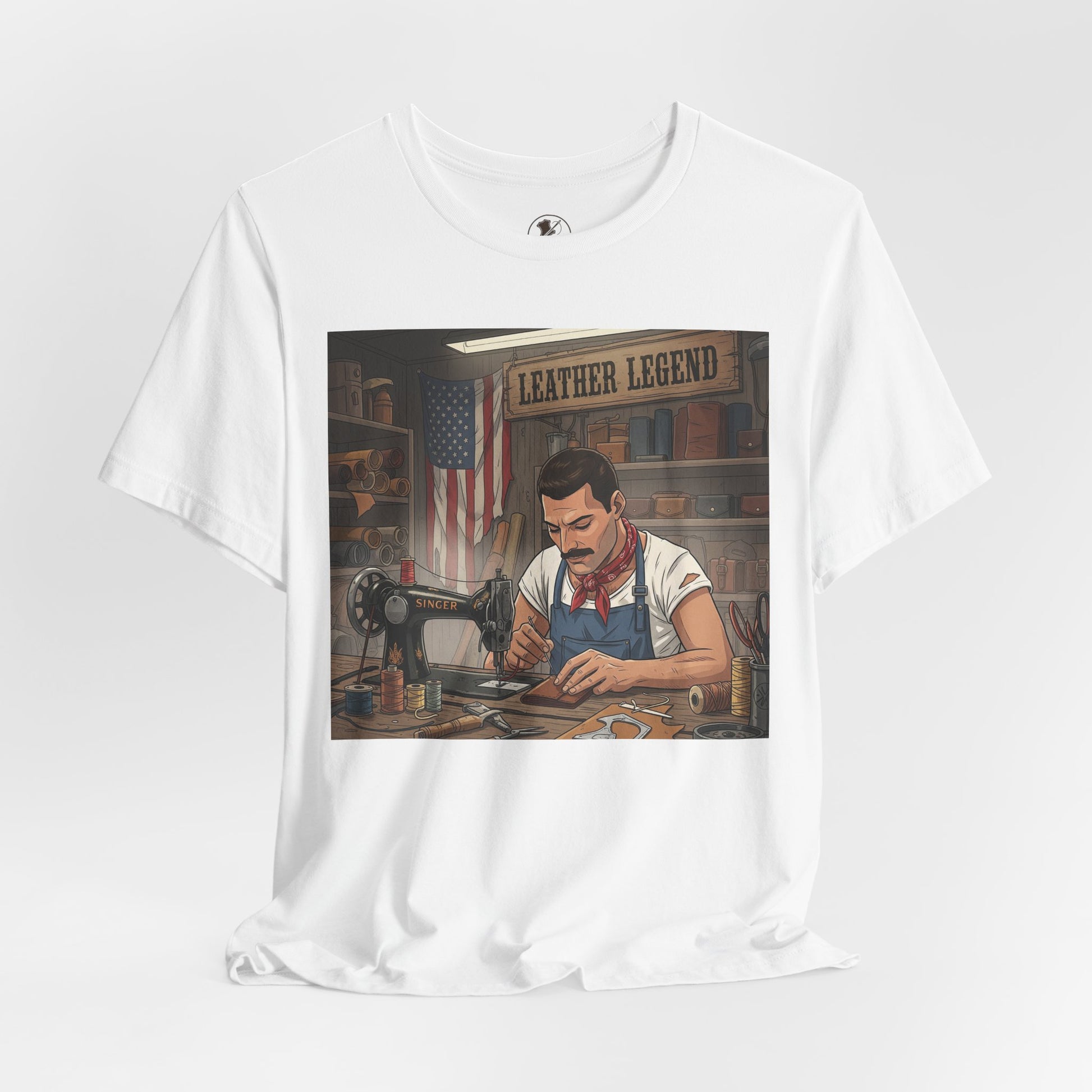 Leather Legend Graphic Tee - Artisan Vintage Style Shirt, Perfect Gift for Craftsmen and Father's Day - ArtOm_farm™ LEATHER