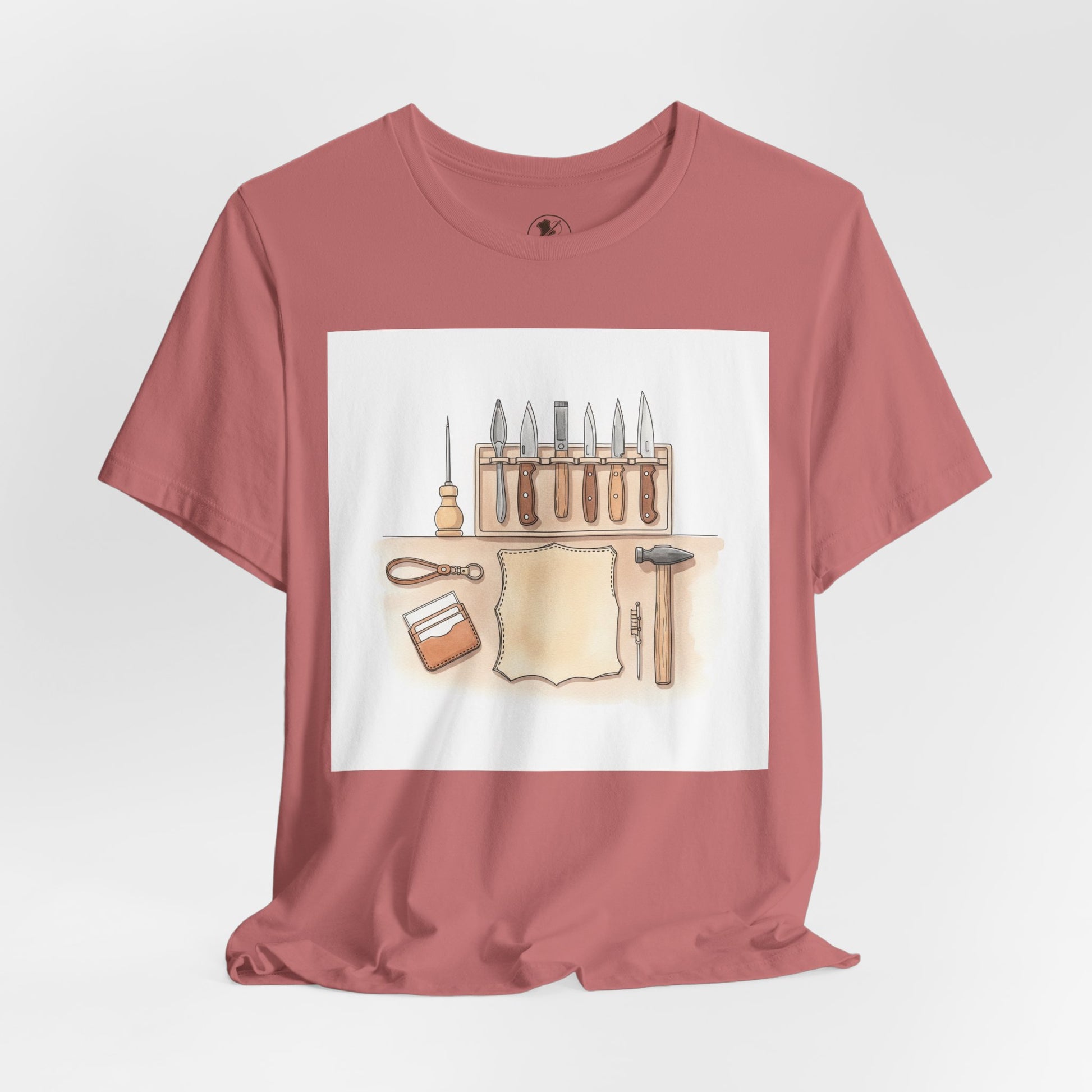 Craftsman Tools Shirt - Short Sleeve Tee for DIY Enthusiasts, Artisan Gift, Workshop Apparel, Perfect Father's Day Gift - ArtOm_farm™ LEATHER