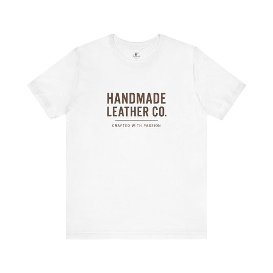 Handmade Leather Co. Tee - Stylish Unisex Casual Wear, Unique Artisan Apparel - ArtOm_farm™ LEATHER