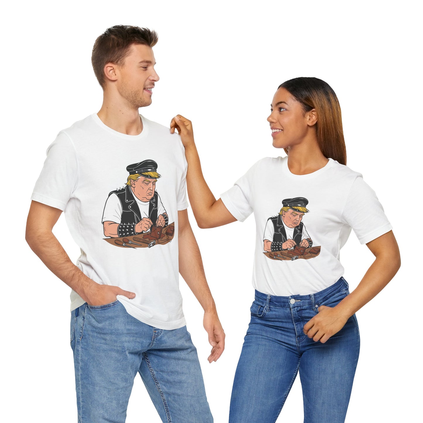 Funny Graphic Tee - Unisex Humorous Shirt for Casual Wear and Unique Gift for Him - ArtOm_farm™ LEATHER