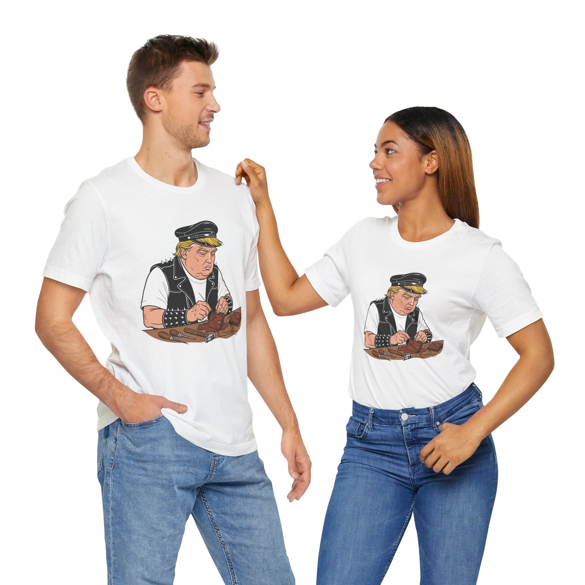 Funny Graphic Tee - Unisex Humorous Shirt for Casual Wear and Unique Gift for Him - ArtOm_farm™ LEATHER