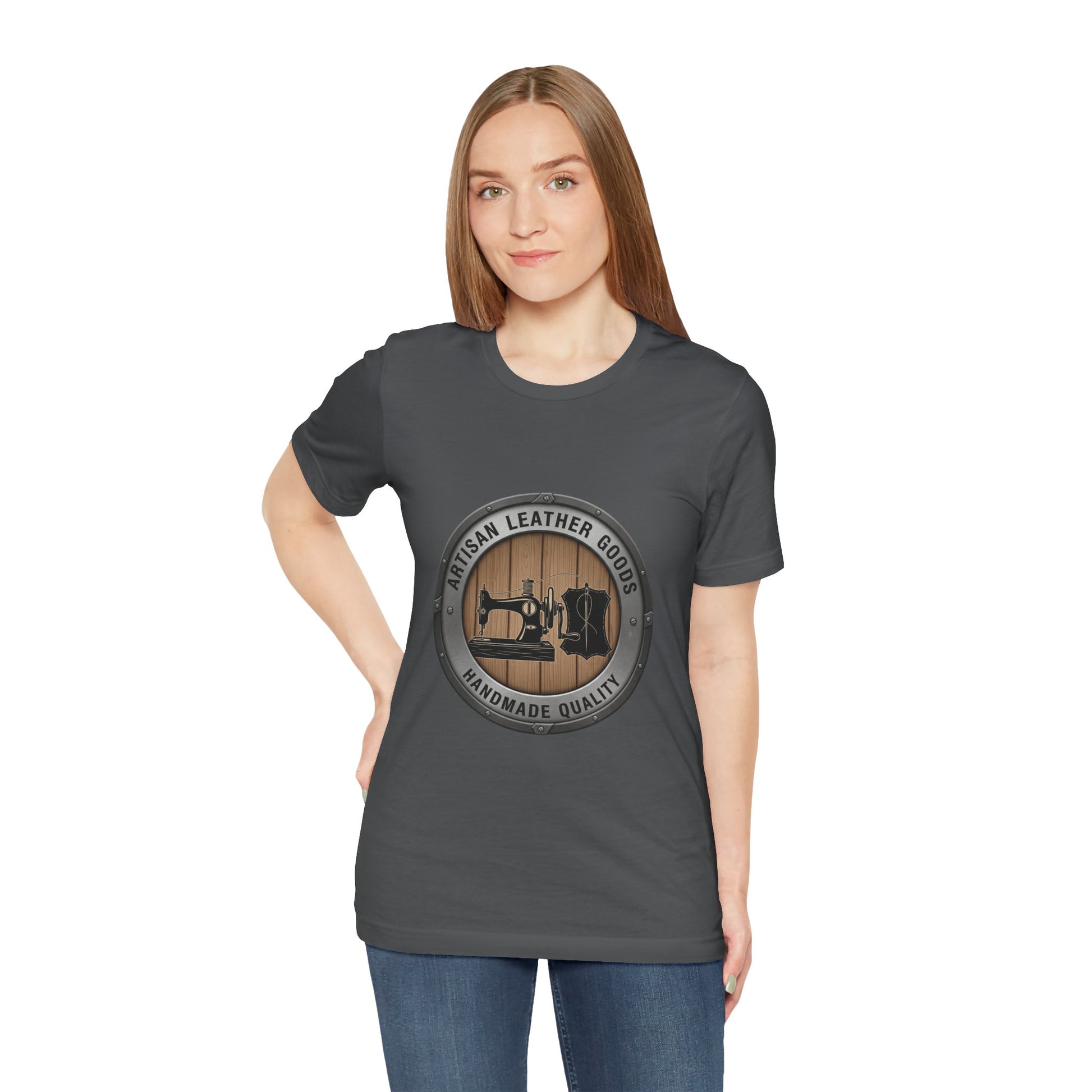 Artisan Leather Goods T-Shirt for Casual Wear, Handmade Quality Tee - Perfect Gift for Crafters and Father's Day - ArtOm_farm™ LEATHER