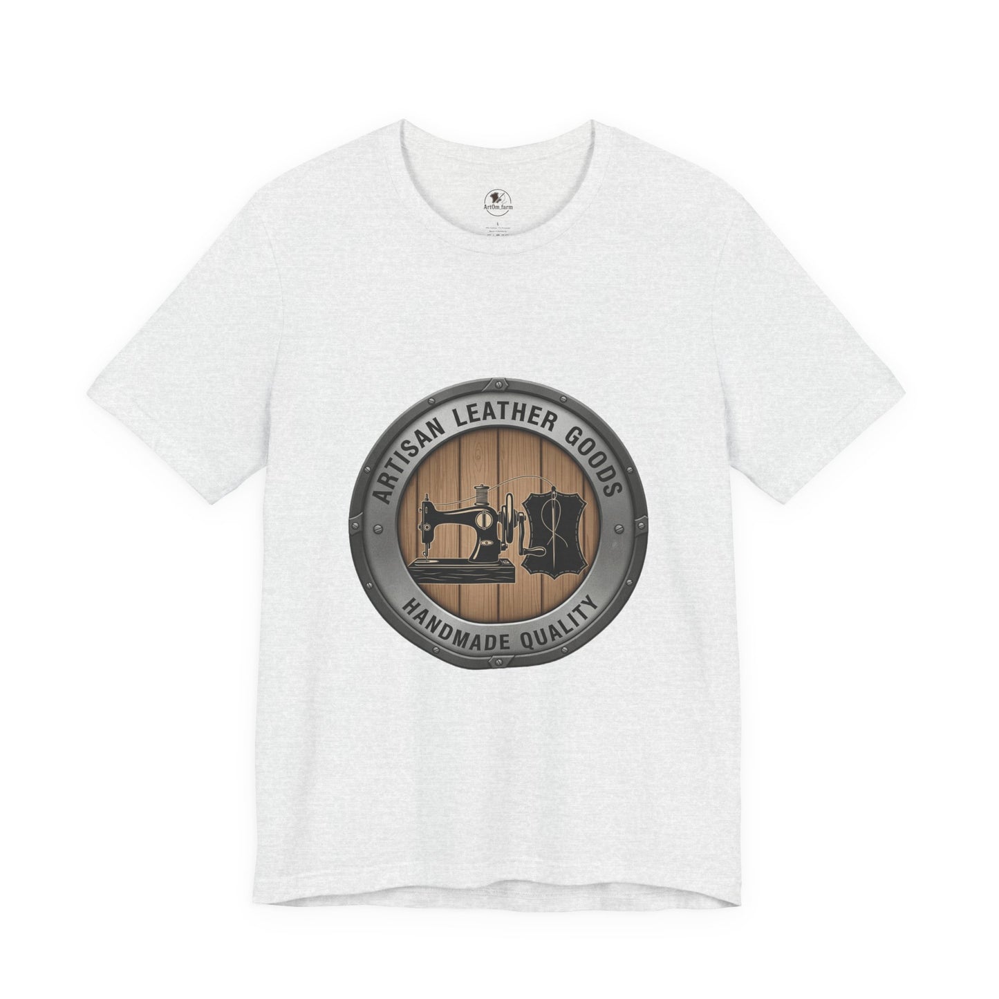 Artisan Leather Goods T-Shirt for Casual Wear, Handmade Quality Tee - Perfect Gift for Crafters and Father's Day - ArtOm_farm™ LEATHER