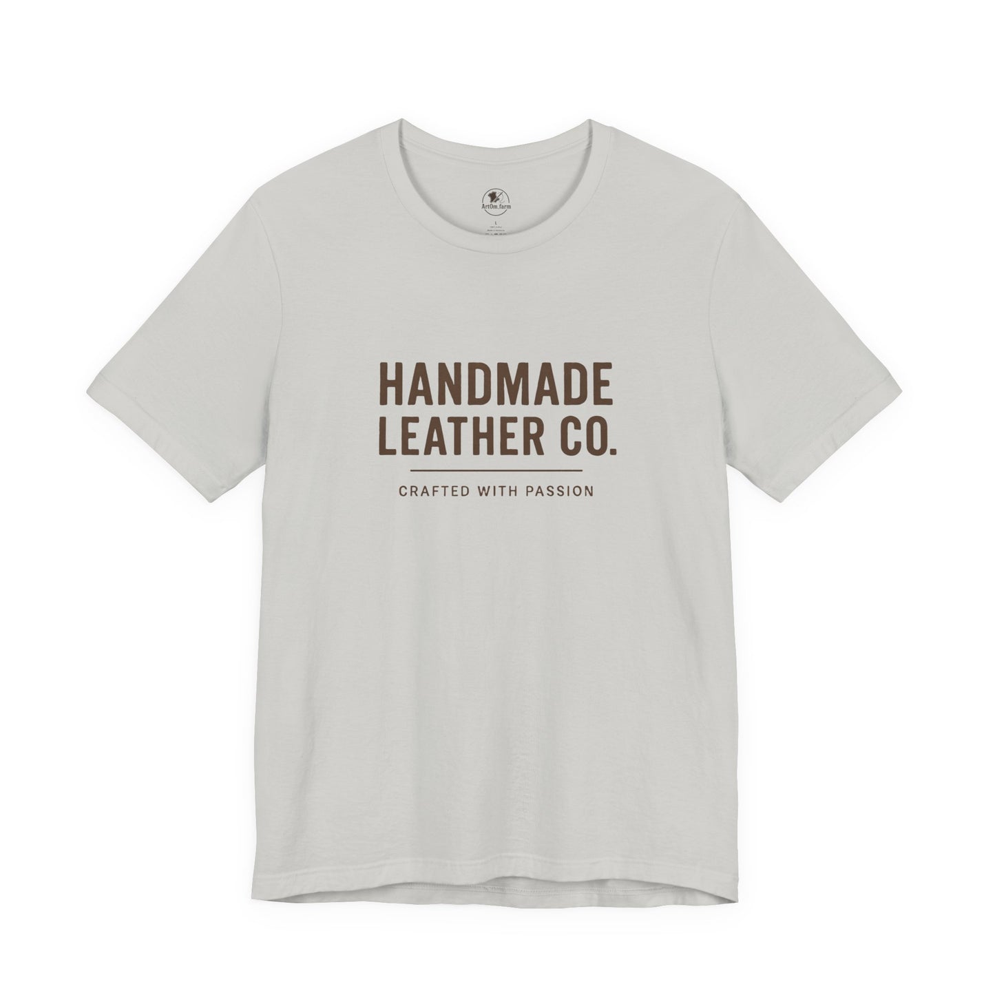 Handmade Leather Co. Tee - Stylish Unisex Casual Wear, Unique Artisan Apparel - ArtOm_farm™ LEATHER