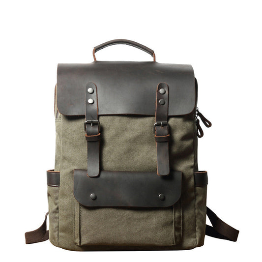 Horse Leather Outdoor Backpack for Adventurous Journeys - ArtOm_farm™ LEATHER 