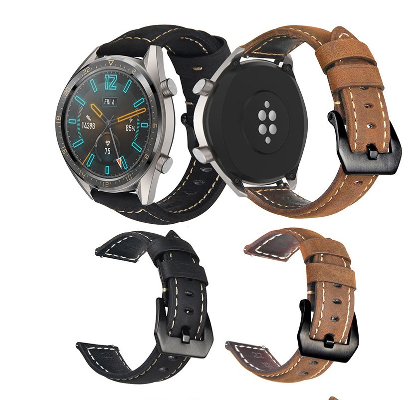 Crazy Horse Leather Strap 20mm 22mm 24mm 26mm Calfskin Quality - ArtOm_farm™ LEATHER