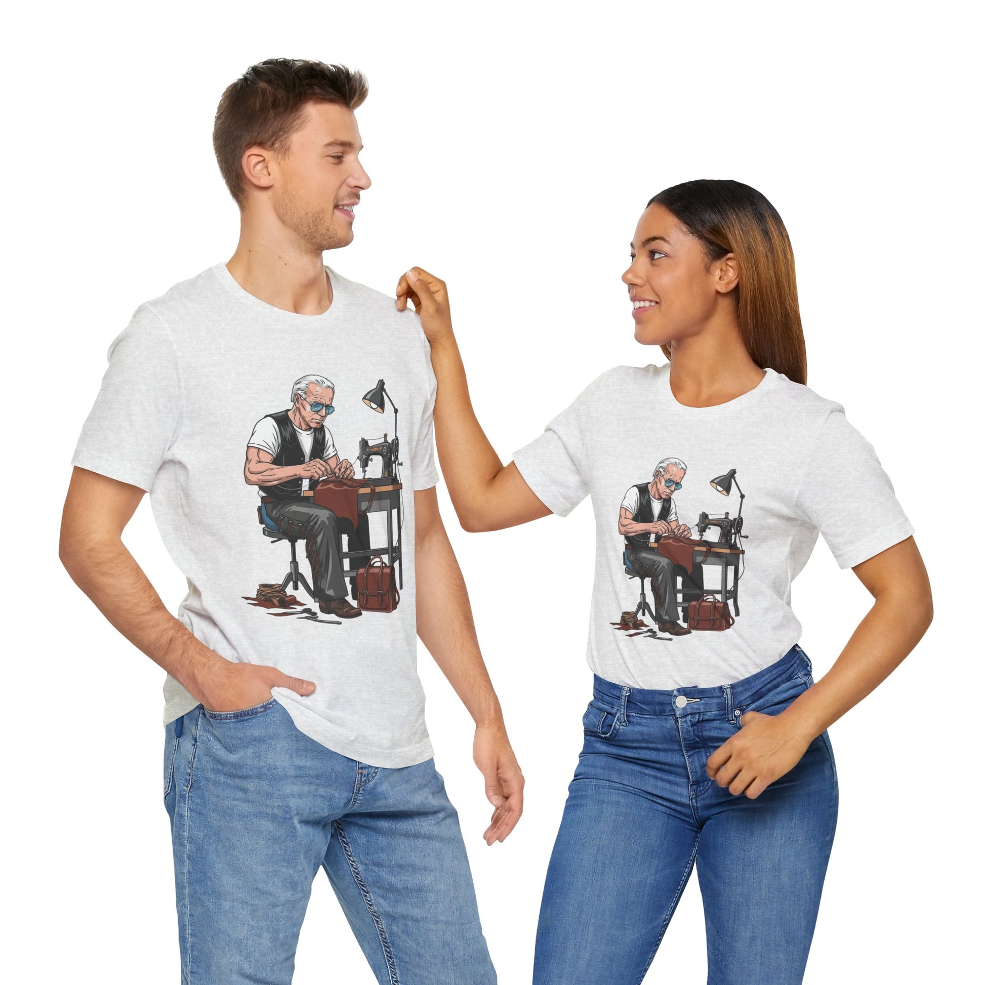 Craftsman Tee for Makers - Perfect Father's Day Gift for Sewing Enthusiasts and Artisan Apparel - ArtOm_farm™ LEATHER 
