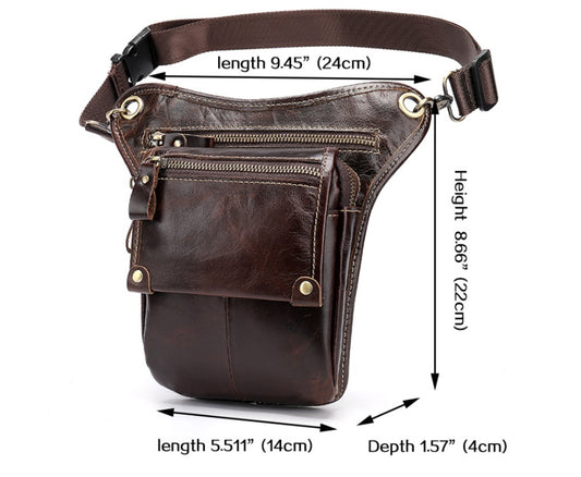 Vintage Leather Crossbody Bag - Timeless Style and Durability - ArtOm_farm™ LEATHER 