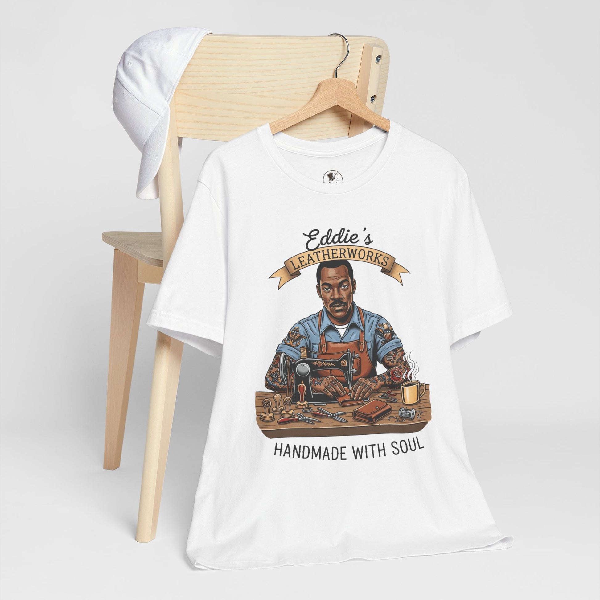Handcrafted Leatherwork Tee for Craftsmen and DIY Enthusiasts, Perfect Artisan Shirt Gift for Dad on Father's Day - ArtOm_farm™ LEATHER